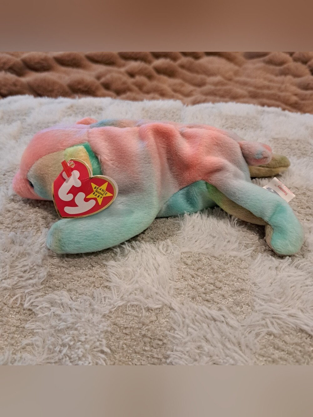 1998 TY Beanie Baby - SAMMY - the Tie-Dye Bear with Tags